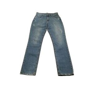 Mott & Bow Boyfriend Jeans Women's 28x30 Light Distress Stretch Denim (30×30.5)